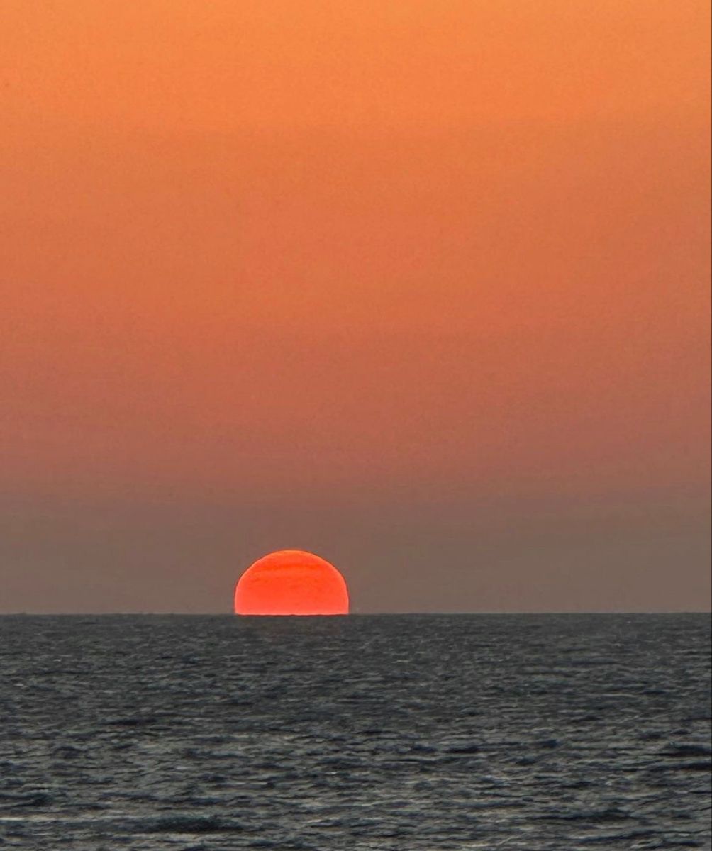 Sun on the horizon